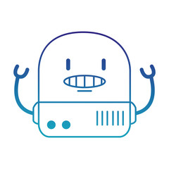 electronic robot character icon