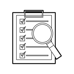 clipboard checklist report with magnifier technology
