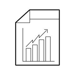 web page financial graph arrow growth document