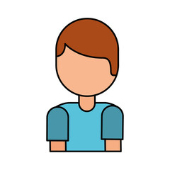 cartoon boy portrait male work employee