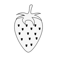 strawberry fruit icon image vector illustration design