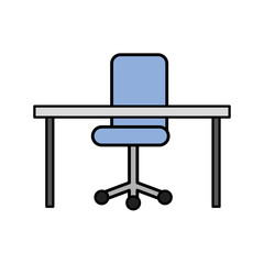 office desk and chair furniture equipment image
