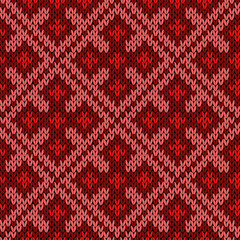 Knitted ornate seamless pattern