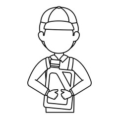 mechanic with gallon avatar character