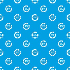 Sign 5 load pattern seamless blue