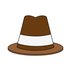pilgrim hat thanksgiving related icon image vector illustration design