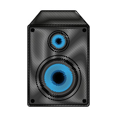 Music speaker with bass icon vector illustration graphic design