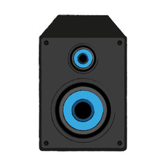 Fototapeta premium Music speaker with bass icon vector illustration graphic design