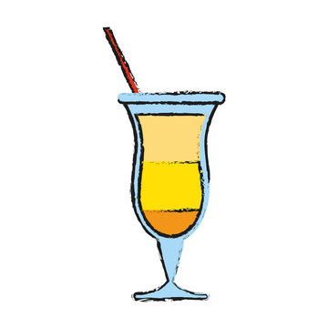 Delicious cocktail cup icon vector illustration graphic design