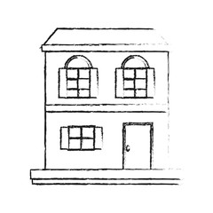 house or home two story icon image vector illustration design