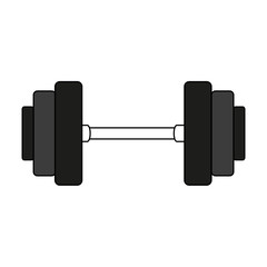 Dumbbell iron weight icon vector illustration graphic design