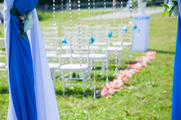 chairs for wedding ceremony, daylight