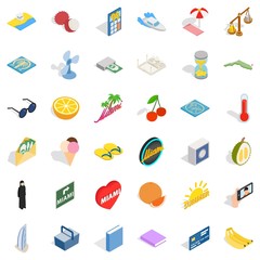 Happy icons set, isometric style