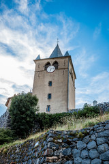 Fototapeta na wymiar Le clocher de l'église de Laguiole