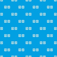 Signs hand up and down in squares pattern seamless blue