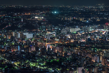 Naklejka premium 横浜 都市の夜景２