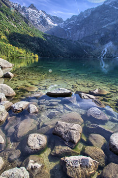 Morskie Oko lake in the Tatra Mountains, Zakopane, Poland