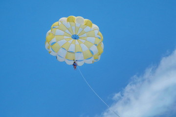 Parasailing in Half Moon Cay, Bahamas