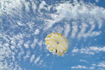 Parasailing in Half Moon Cay, Bahamas