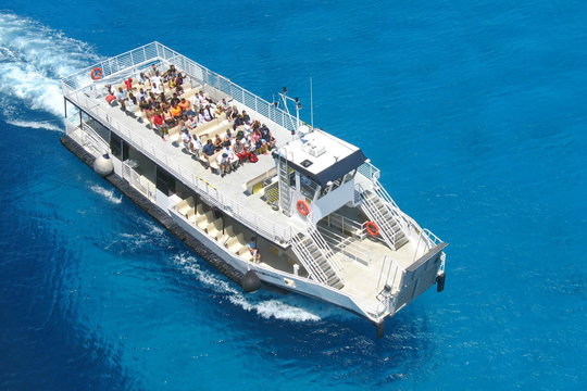 Tender Boat in Half Moon Cay, Bahamas