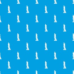 Ancient statue pattern seamless blue