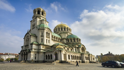 Fototapeta premium Beautiful view of Alexander Nevsky Cathedral in Sofia, the capital of Bulgaria