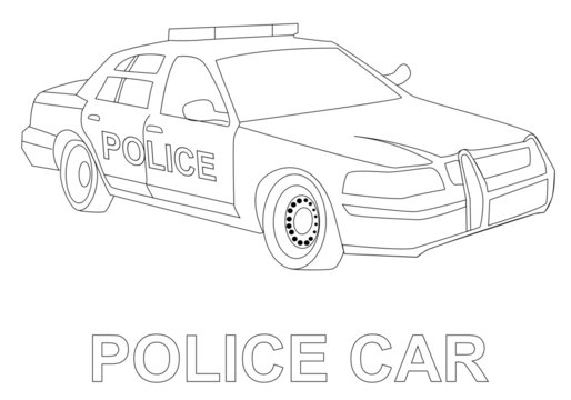 Coloring Police Car