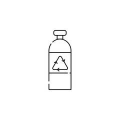 Recycling glass bottle icon