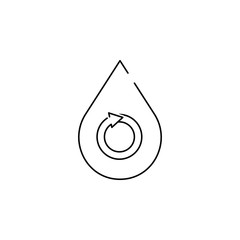 Water drop - renewable concept icon