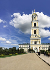 The bell tower of Holy Trinity-Saint Seraphim-Diveyevo Monastery. Nizhny Novgorod Region. Russia