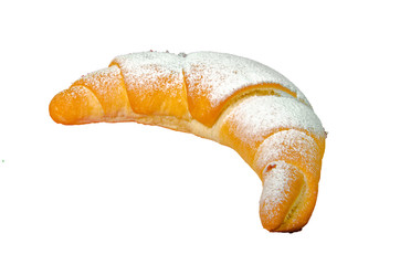 Croissant  isolated on white, clipping path included