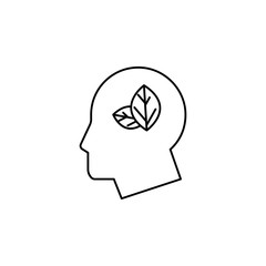 head leaves, green mind icon