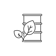 barrel of oil leaves icon