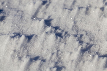 Snow drifts in winter