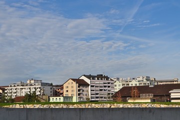 Stadt Emmen am Fluss Emme bei Luzern, Schweiz