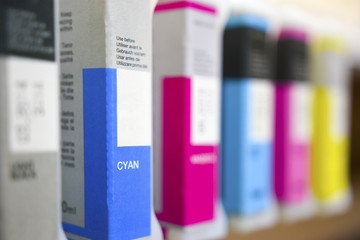 digital printing press cartridges background