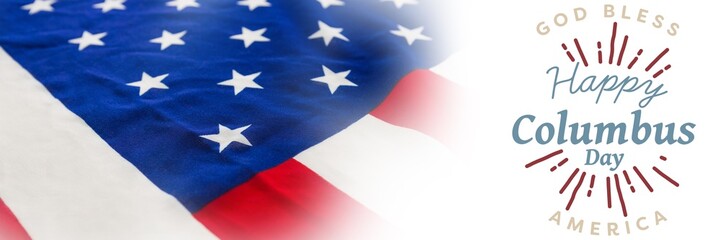 Composite image of title for columbus day event 