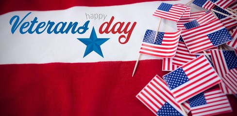 Fototapeta na wymiar Composite image of logo for veterans day in america 