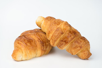 croissant bakery on white background