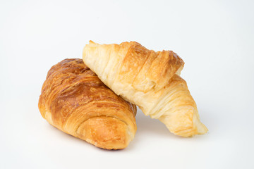 croissant bakery on white background