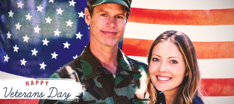 Composite image of logo for veterans day in america 