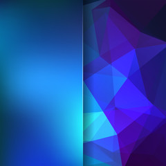 Obraz premium Abstract polygonal vector background. Blue geometric vector