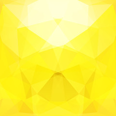 Background made of yellow triangles. Square composition with geometric