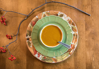 Pumpkin soup for lunch