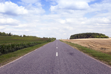 rural road in asphalt