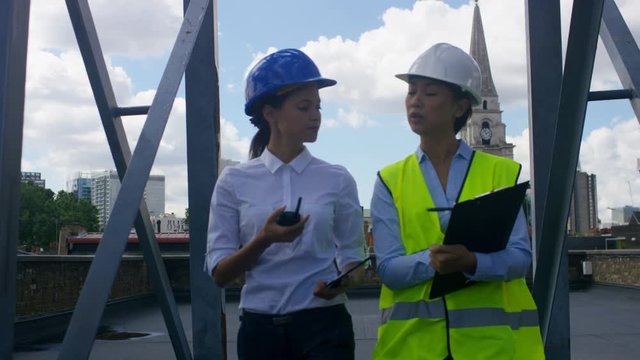  Engineers carrying out an inspection at urban industrial site
