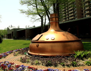 Old distillation kettle in sapporo