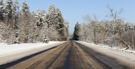 Obraz premium Road in winter