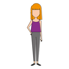 beautiful businesswoman avatar character