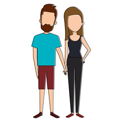 lovers couple avatars character